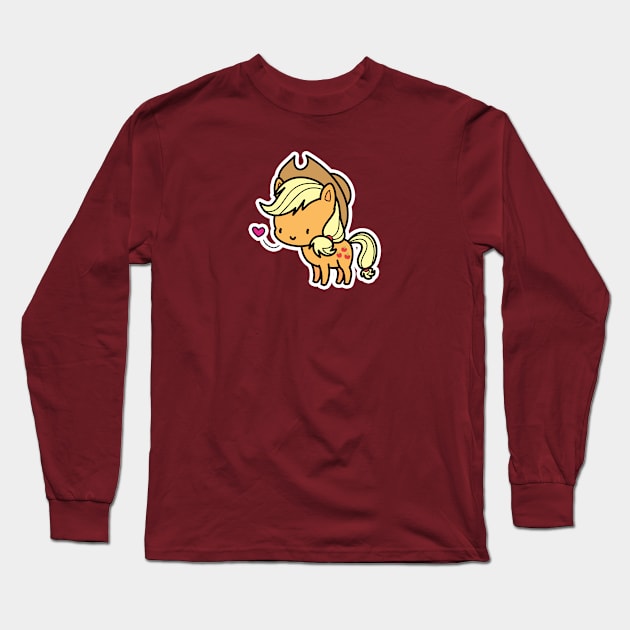 Applejack chibi Long Sleeve T-Shirt by Drawirm